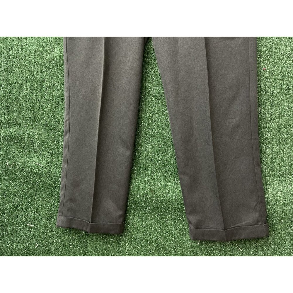 George Dress Pants 38W x 32L Dark Gray Pleated Cuffed Formal Men's - Picture 4 of 13